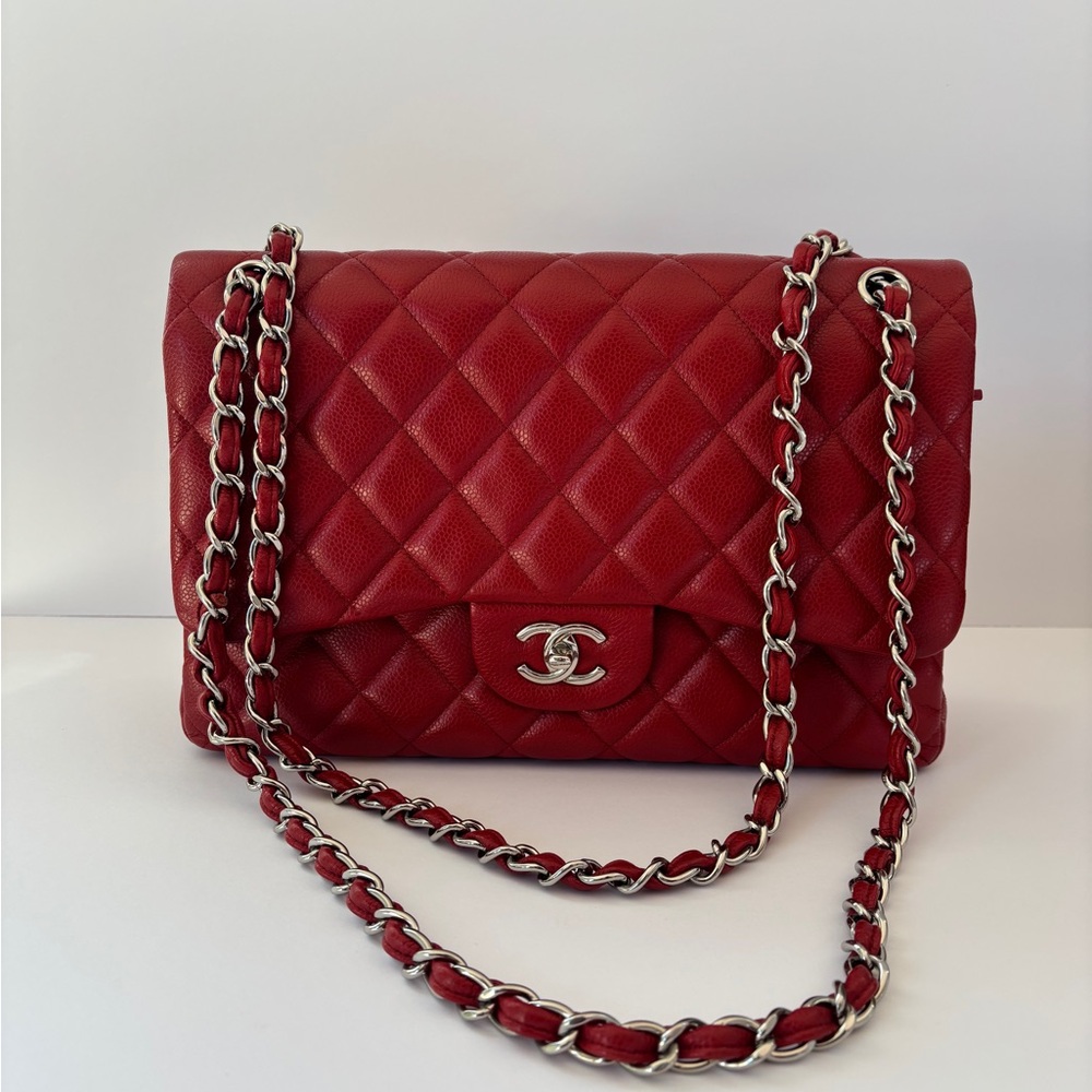 Chanel Red Quilted Chain Bag